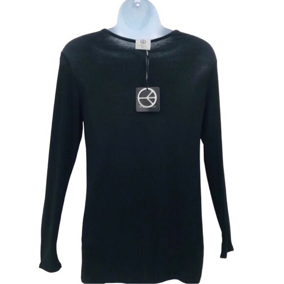 Hippie Chic Black Criss Cross Lace Top Sz. Sm - Picture 3 of 12